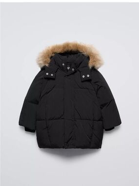 ZARA KIDS WATER REPELLENT HOODED DOWN PUFFER SIZE 5